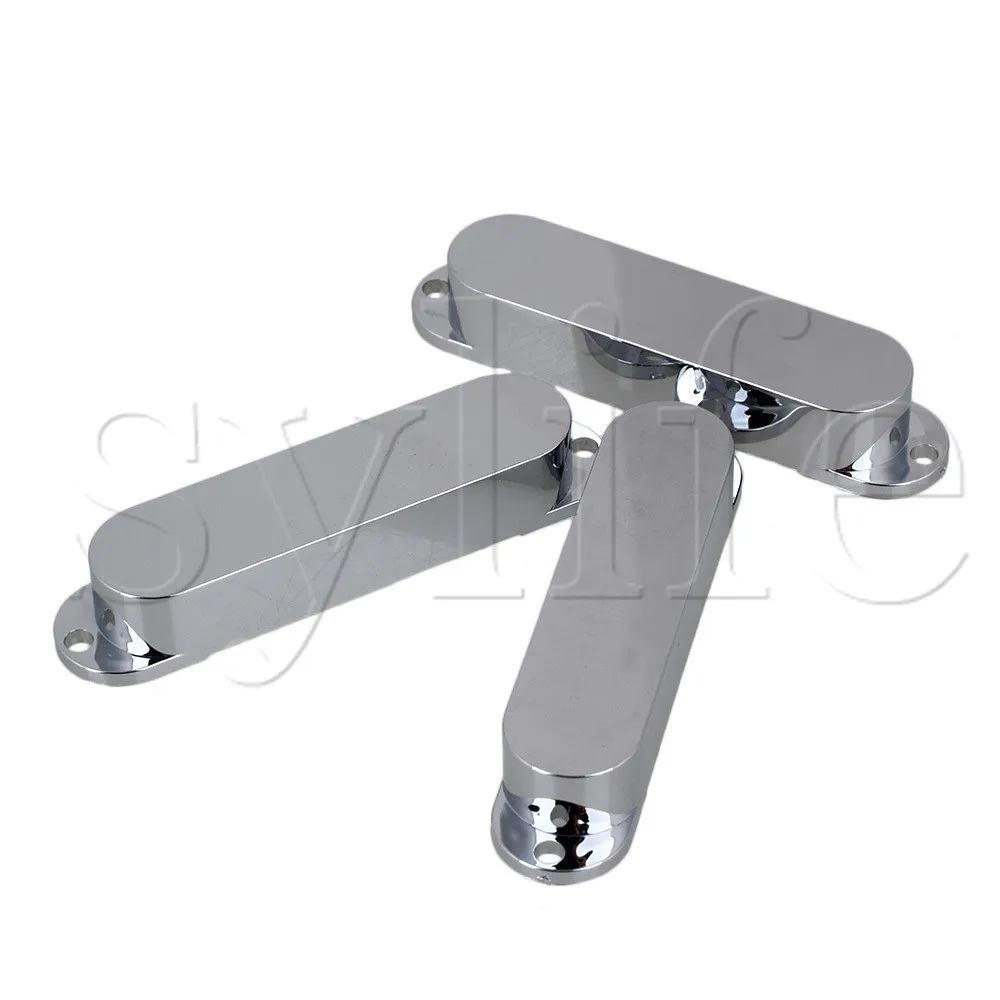 Серебряная пластиковая крышка пикапа без отверстия для электрогитары упаковка