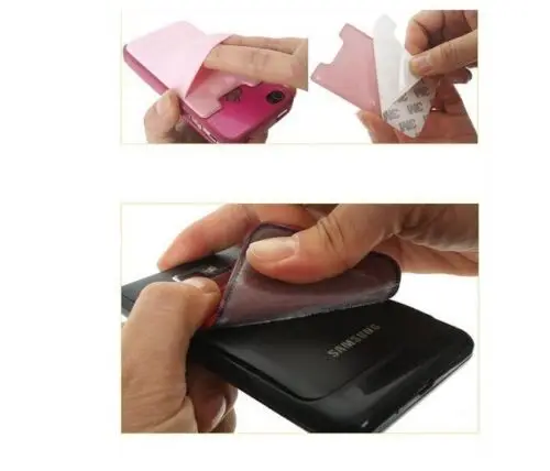 Универсальная прочная лайкра клейкая наклейка задняя крышка Держатель карты