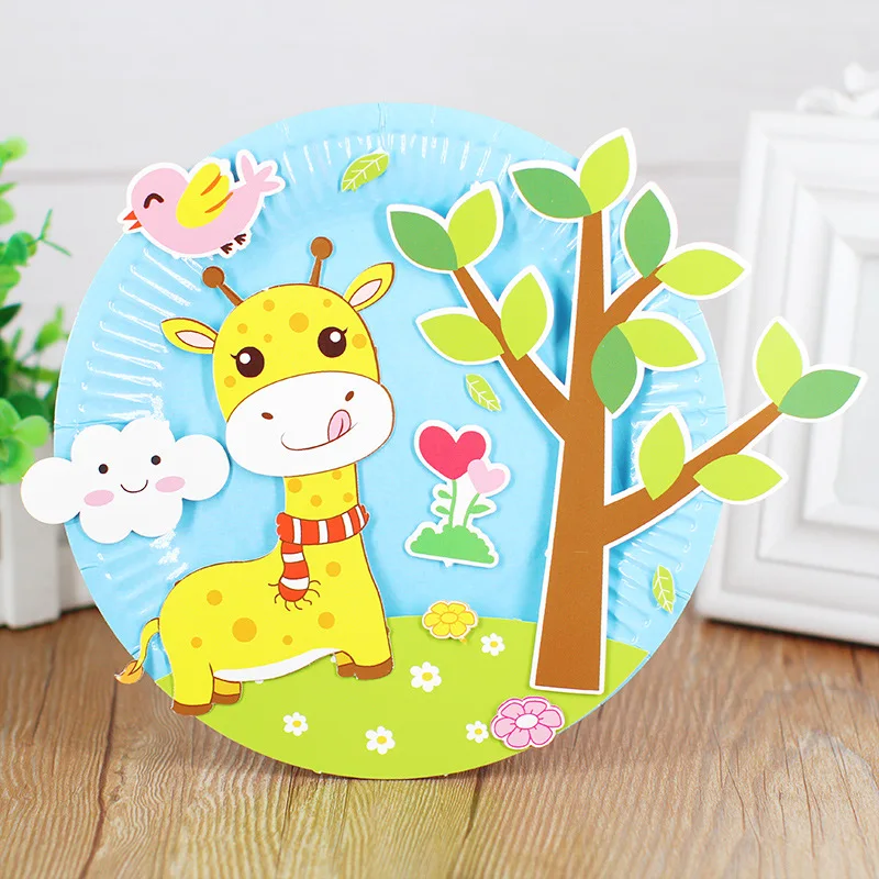 giraffe Детский сад много декоративных поделок diy игрушки головоломка бумажный лоток ремесла детские развивающие игрушки для детей Девочка/Мальчик Рождественский подарок 906 - Цвет: giraffe