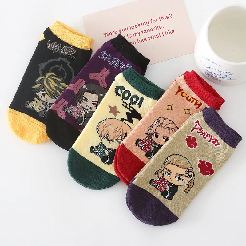 Calcetines de Anime de Los Vengadores de Tokio para ni&ntilde;os, Manjiro Sano, Keisuke, dibujos animados, barco, informales, xxx, Cosplay, regalos de navidad-2
