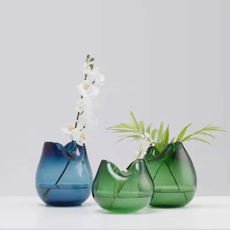 

Nordic Cat ears Shaped Glass Vase Hydroponic Plant Flower Vase Terrarium Container Pot Decor Art Gift