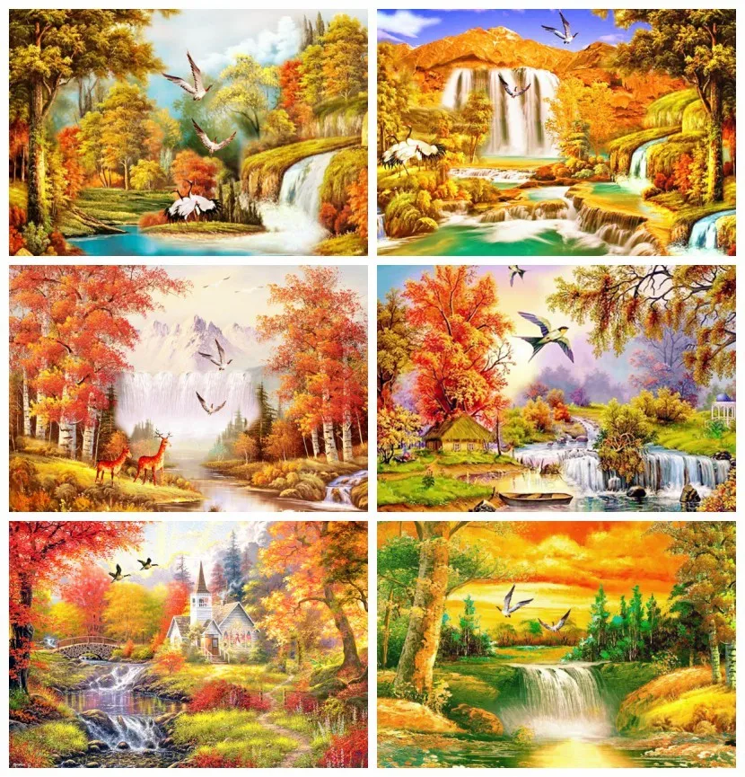 

EverShine алмазная живопись водопад Алмазная вышивка Пейзаж Вышивка крестиком Стразы Мозаика Искусство ручной работы хобби Настенный декор