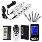 Вибратор с электрическим током, Анальная пробка, металлическая Анальная пробка, стимулятор простаты, клитора, Анальный вибратор секс-игрушки для мужчин для женщин