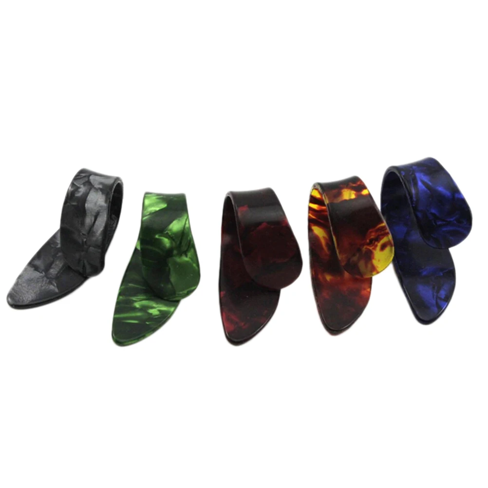 2 шт. целлулоидные пальцы гитарные медиаторы для больших пальцев рандомное