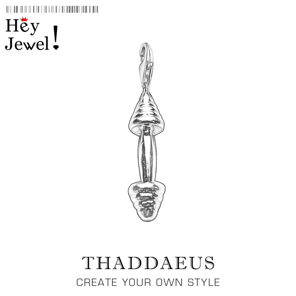 Подвеска для гантели подвеска из стерлингового серебра 925 пробы спорта фитнеса