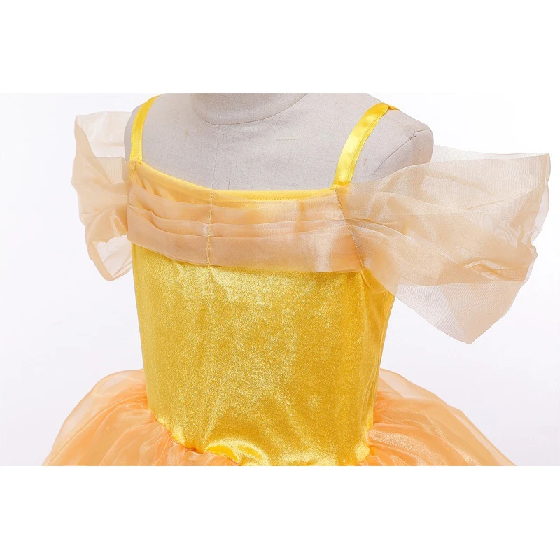 Beauty and The Beast Girls Dress Princess Bell dresses Ball Gown Cosplay Clothing Children Birthday Party Halloween Costumes |