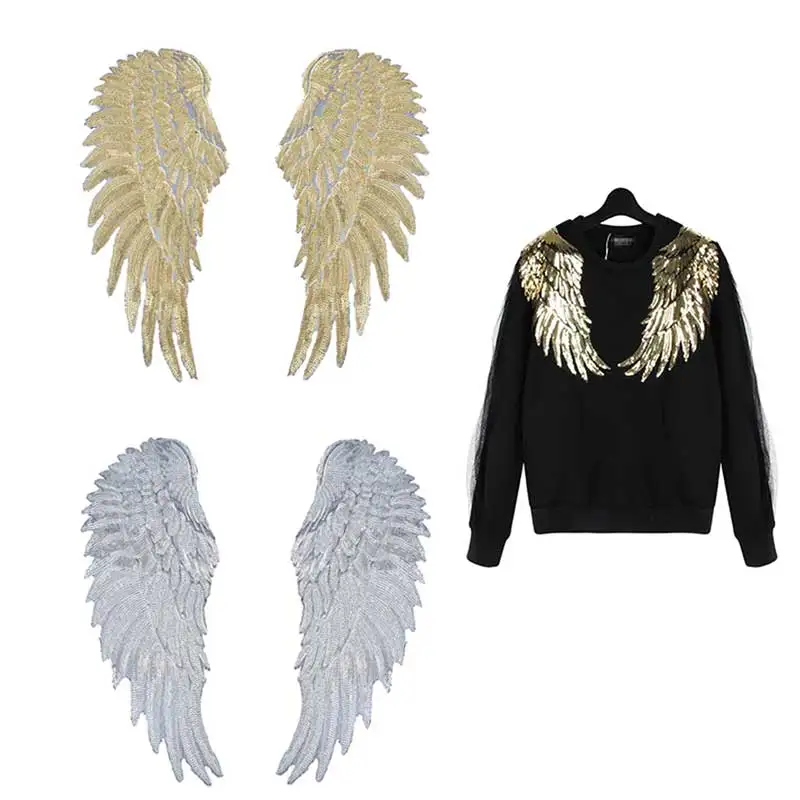 Блестки Патчи DIY Ангел нашивки крылья для детской одежды Пришивные вышитые