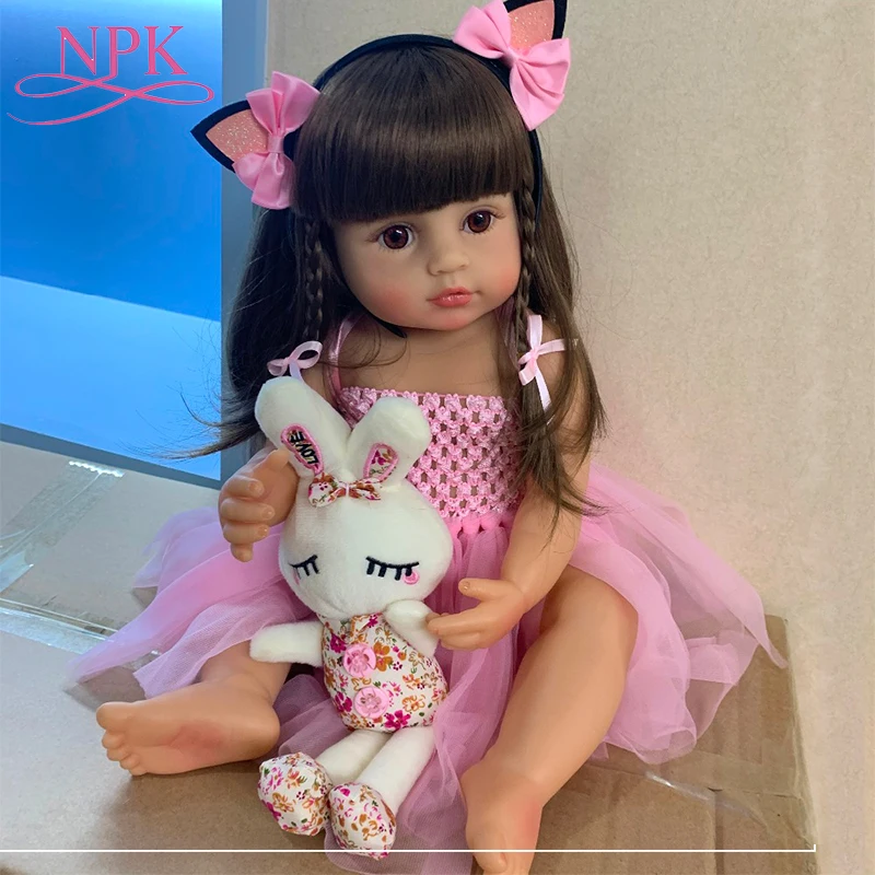 NPK новинка милое лицо Оригинальная кукла bebe reborn для маленьких девочек розовая