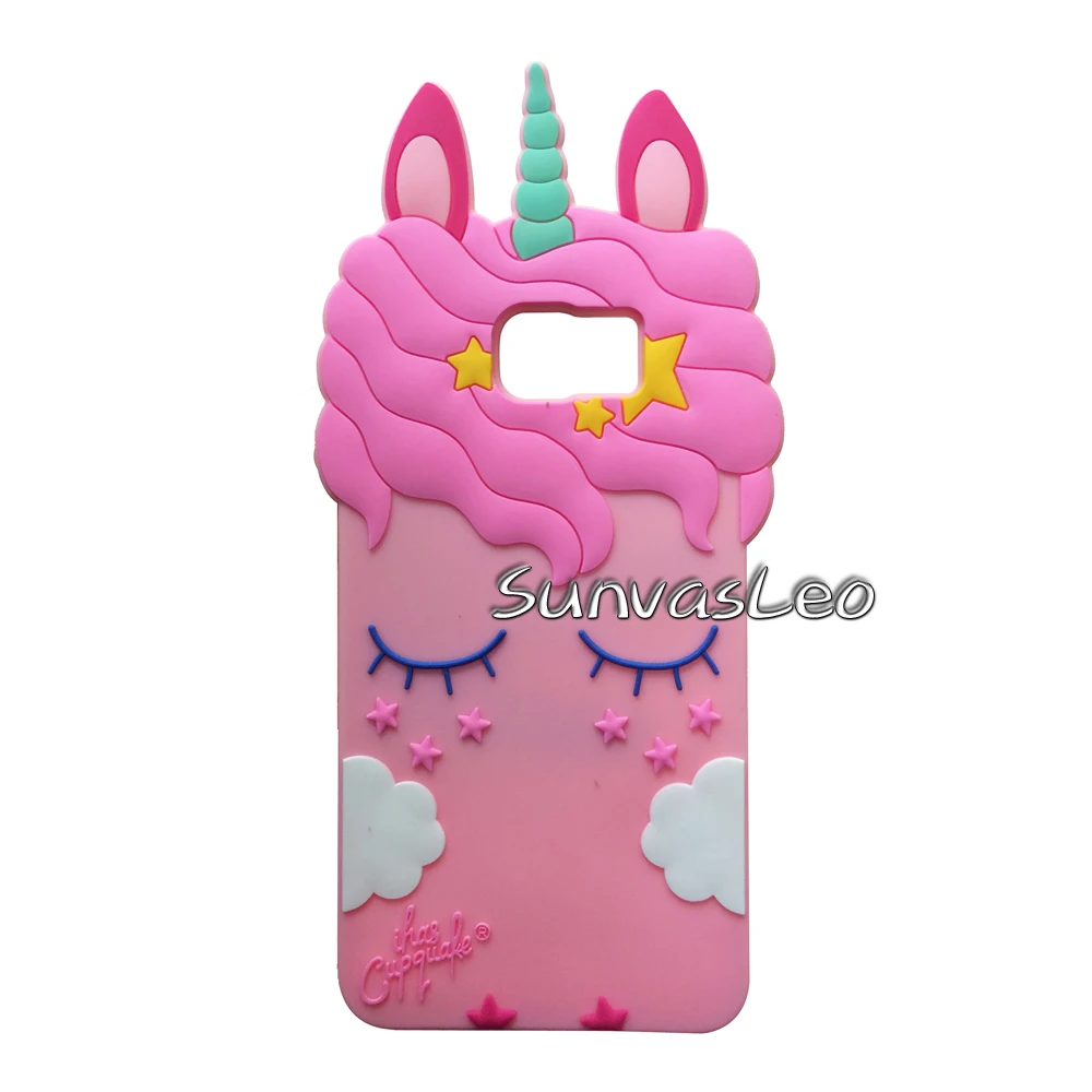 Pink Pretty Unicorn Мягкий силиконовый чехол-накладка для samsung Galaxy Note 3/Note 4/Note 5 с милым 3d-изображением животных - Цвет: Pink Pretty Unicorn