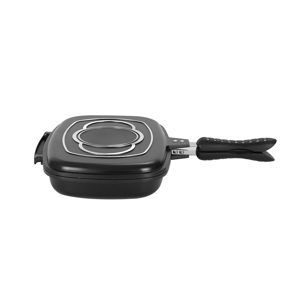

Frying Pan Non Stick Easy Clean Omelette Tray Double Sided Cast Aluminium Cooking Camping Home Kitchen Indoor Outdoor Baking