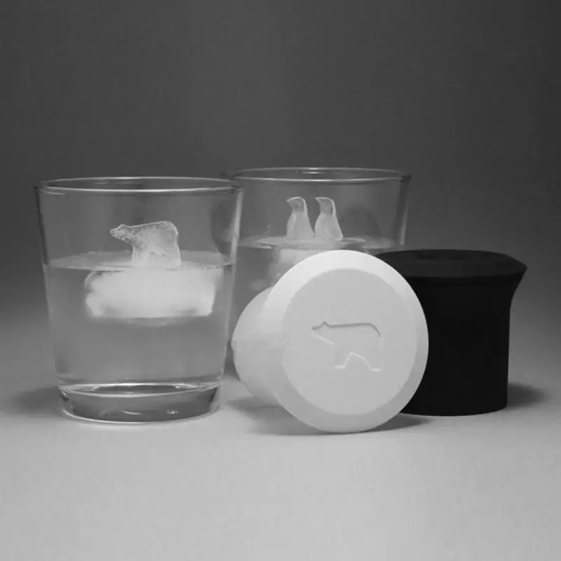 3D ледяной куб Форма Пингвин полярный медведь ледяная Сетка Набор пищевой силикон