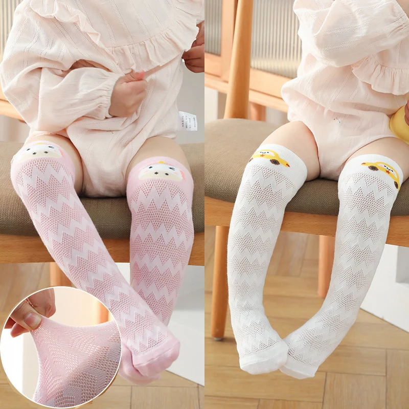 

3 шт./Лот, детские милые носки для маленьких девочек, Хлопковые гольфы для девочек, весенне-летние сетчатые гольфы для малышей, дышащие гольф...