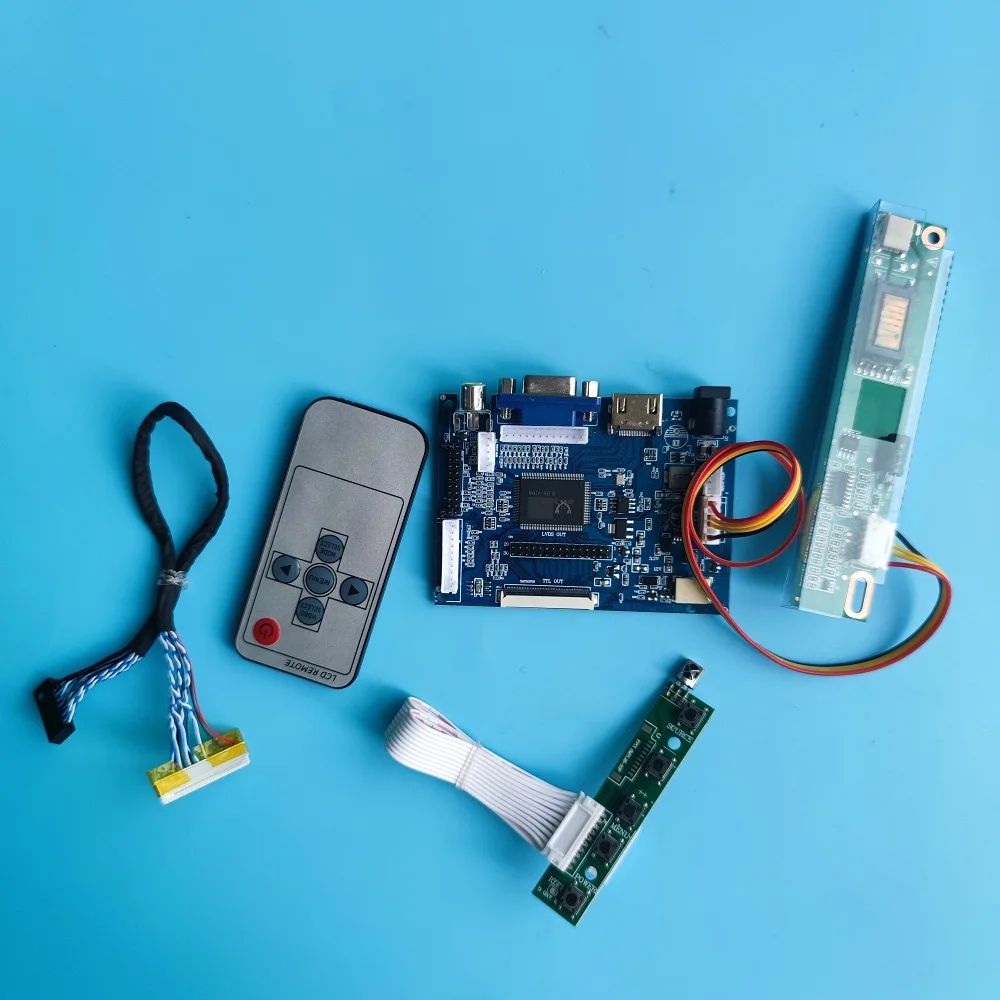 

Controller driver board kit work for LP141X14 14.1" 1024X768 monitor LCD LED Screen remote 2AV VGA panel DIY HDMI-compatible