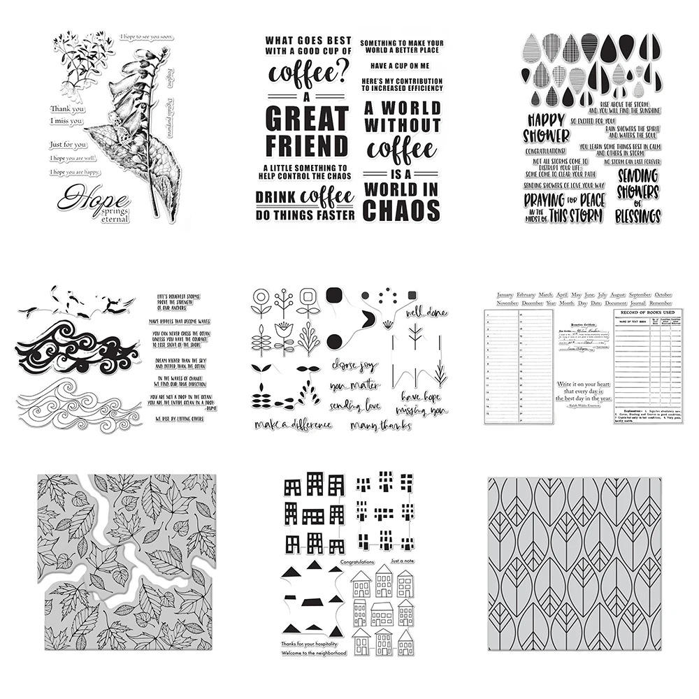 

2021 Christmas Clear Stamp Scrapbooking Autumn Winter DIY Stencil For Decor Embossing Template Stamps Card Album Diary Supplies