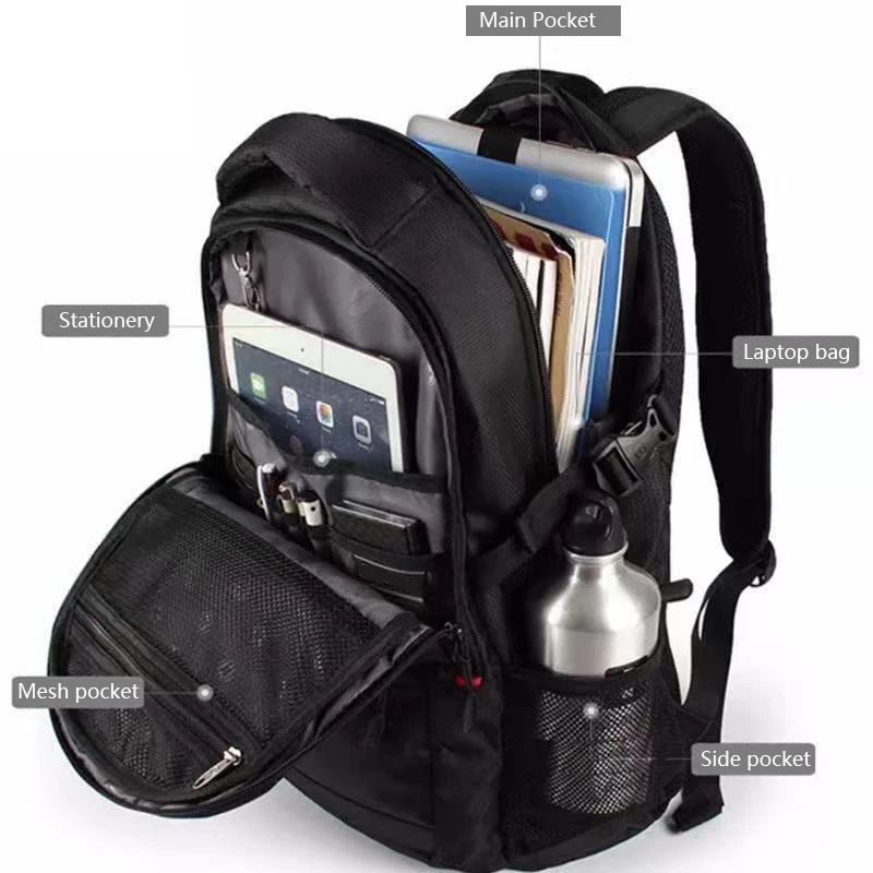 Рюкзак для ноутбука 17 дюймов водонепроницаемый многофункциональный Оксфордский