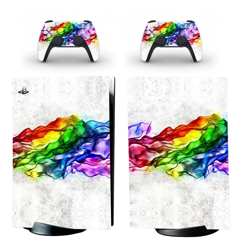 

Dazzle Style PS5 Digital Edition Skin Sticker for Playstation 5 Console & 2 Controllers Decal Vinyl Protective Skins Style 2