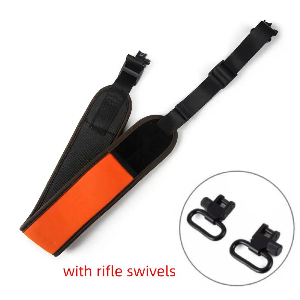 

Neoprene Rifle Sling Waterproof Shoulder Strap Hunting Accessories Soft Padded Shotgun Belt with 2pcs Steel Swivels
