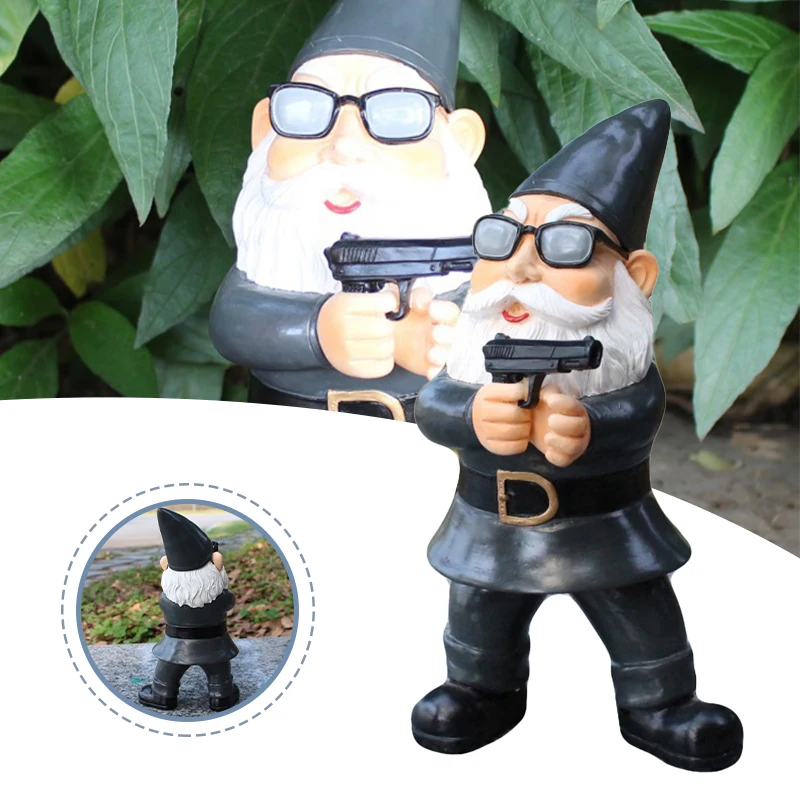 

Garden Gnome Statue 12x20x23cm Gnome Cartoon Doll Desktop Decorations Ornament Resin Garden Gnome Statue LBE