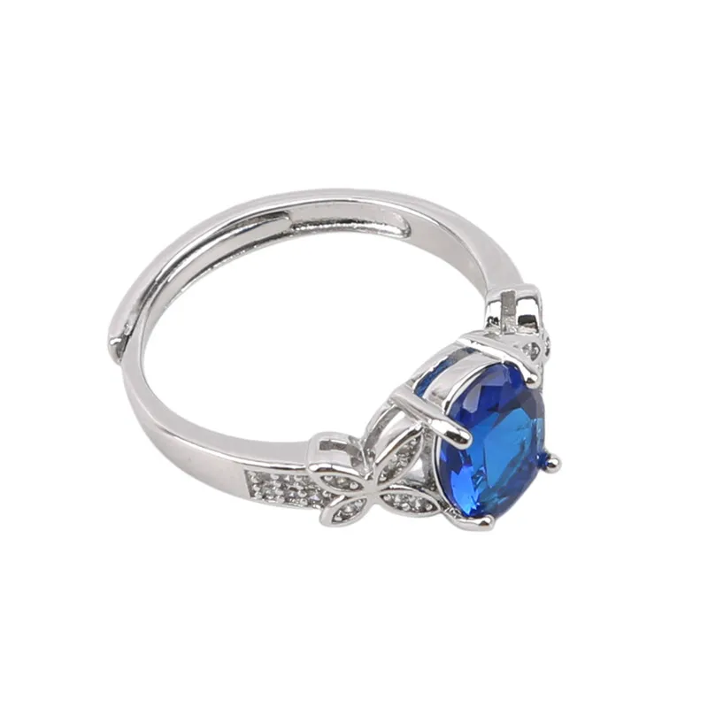 2020 модное роскошное кольцо для женщин Открытый регулируемый размер с овальным