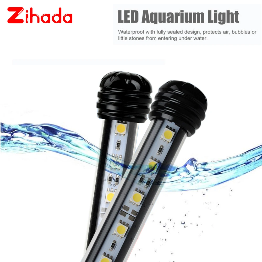 Светодиодный светильник для аквариума водонепроницаемая лампа 19/29/39/49/59 см