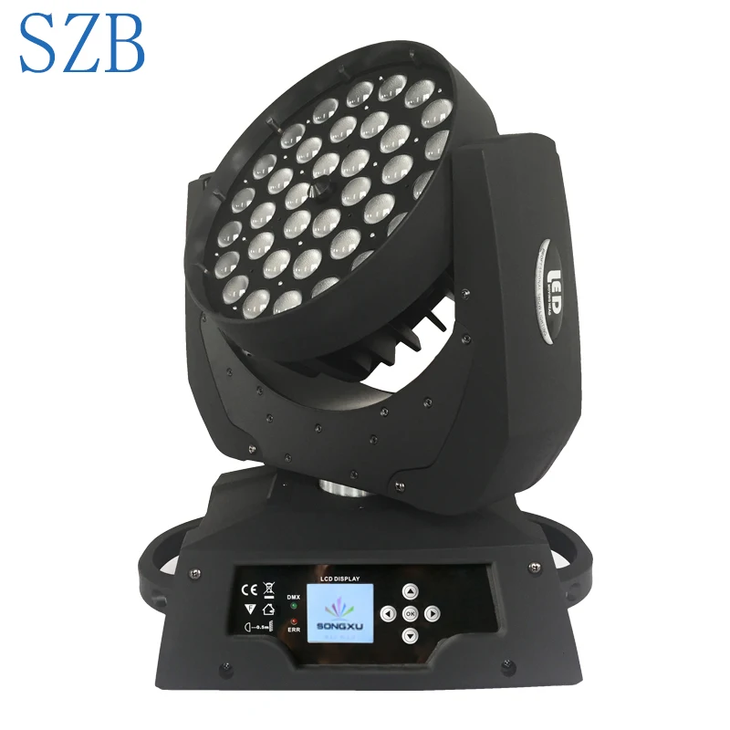 SZB 36x10 Вт RGBW 4-в-1 светодиодный зум движущаяся головсветильник свет зум/круглая