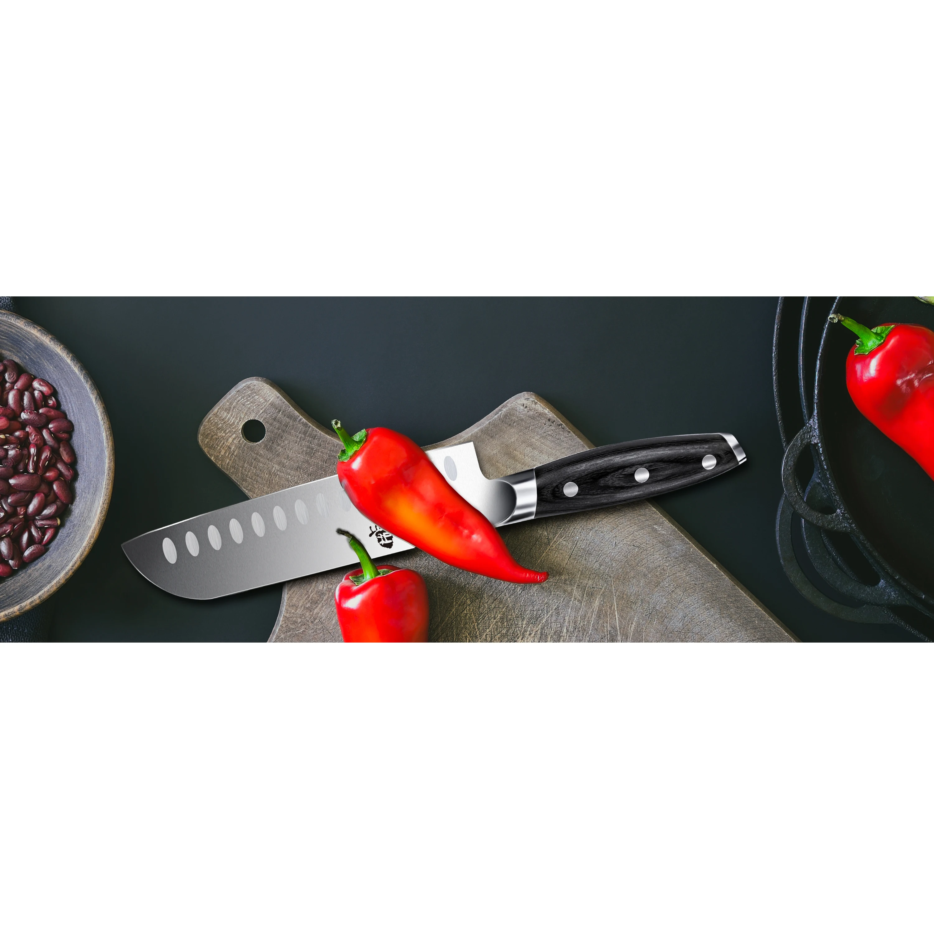 Нож TUO Santoku Профессиональный кухонный нож шеф-повара 7 дюймов из немецкой