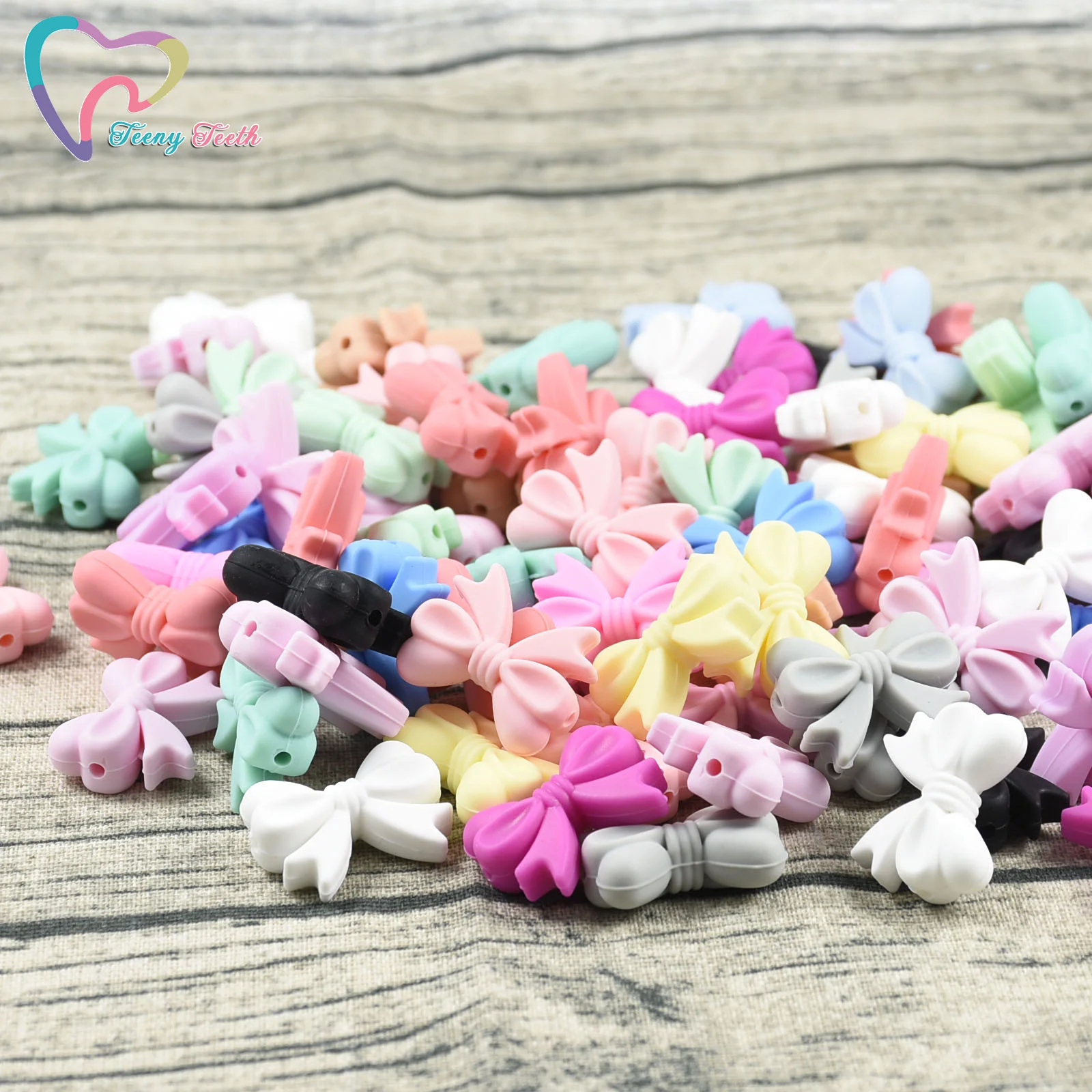 15 шт. бантом кремния шариков не содержащих бисфенола-а галстук-бабочка детская