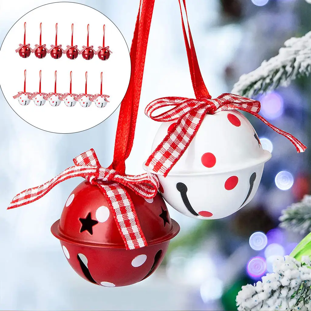 

12pcs Christmas Bells Pendant Garden Plants Party House Door Decoration