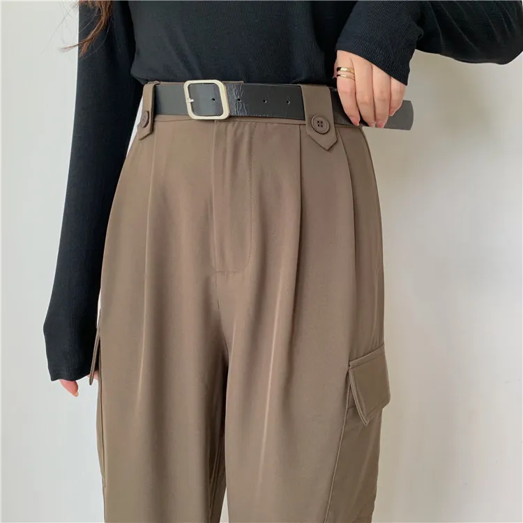

2020 Autmn Women Pants Casual Ankle Length Women Casual Pants Female Trousers Outwear High Waist Harem Pants