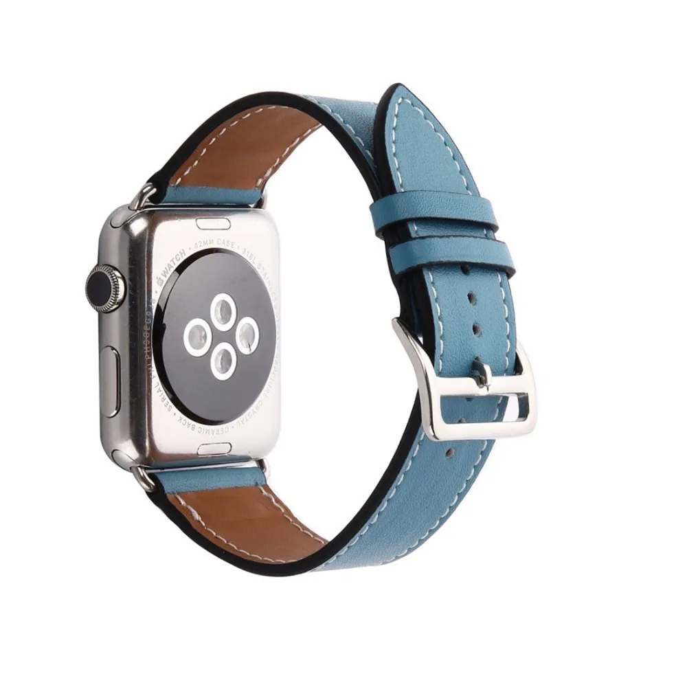 

Genuine Leather strap For Apple watch band 44mm/40mm Iwatch 42mm 38mm bracelet watchband apple watch series 4 3 5 se 6