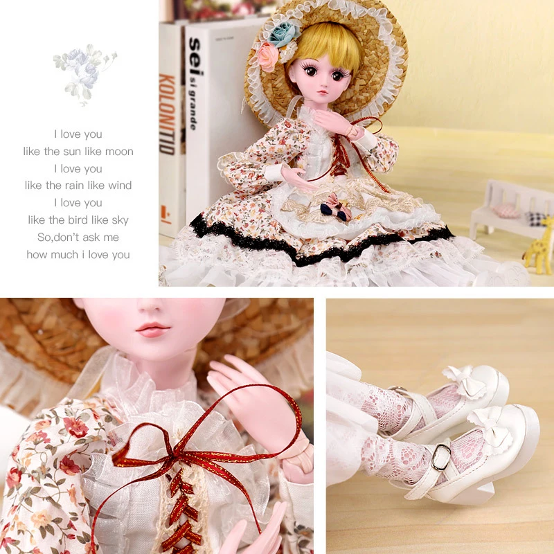 

Demi doll fairy 60 cm dress Princess Doll suit big gift box joint doll