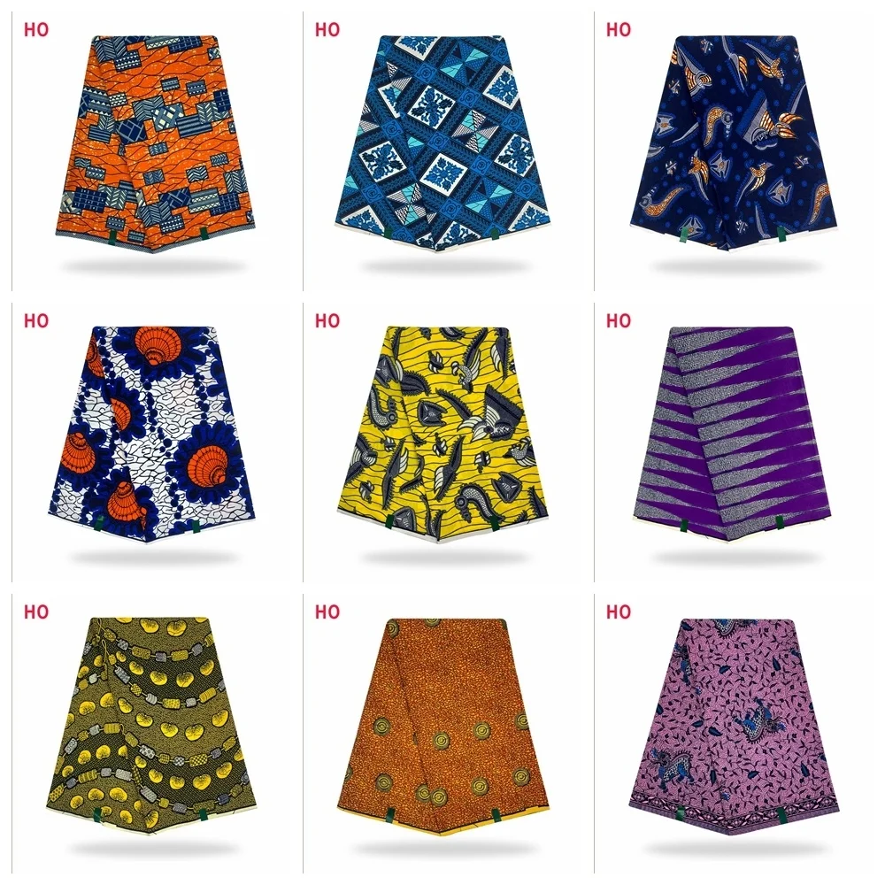 

Высокое качество, 100% хлопок, яркий Африканский принт в нигерийском стиле, ткань из воска Анкары, настоящий восковой Воск в Гане для вечернег...