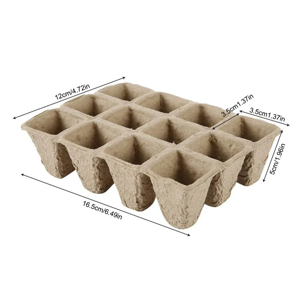 Germination Trays Peat With 10 PCS Plant Labels 15 Pack Eco Garden Friendly Starter Kit Planting 160 Cells Organic Seedling Pots | Дом и сад