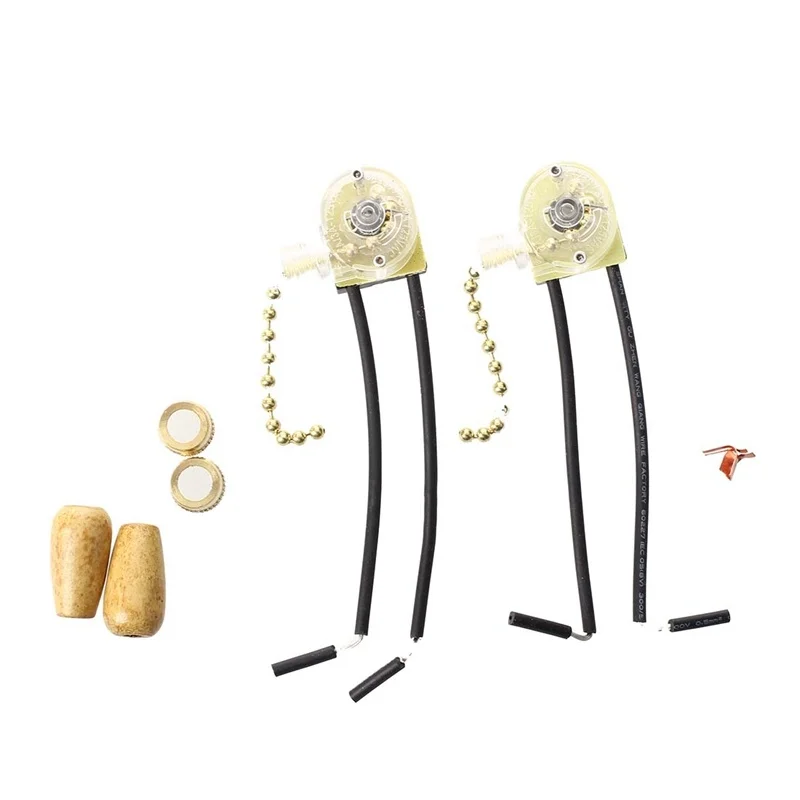 Цепь золото для вентилятора и переключателя лампы (2 pcss) 6 A 125 V AC 2 провода типа |