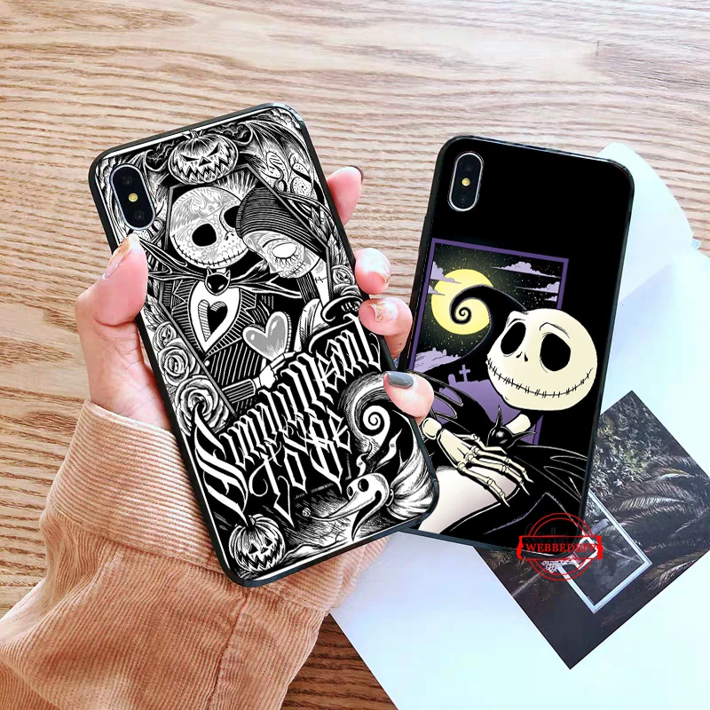 

Jack Skellington Silicone soft Case for iPhone 5 SE 5S 6 6S Plus 7 8 11 Pro X XS Max XR
