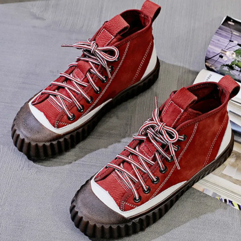 

Women's Flat Shoes Canvas Lightweight Sneakers Fall/Winter 2020 New Plus Velvet Retro High-Top Shoes Soft Women's Running Shoes