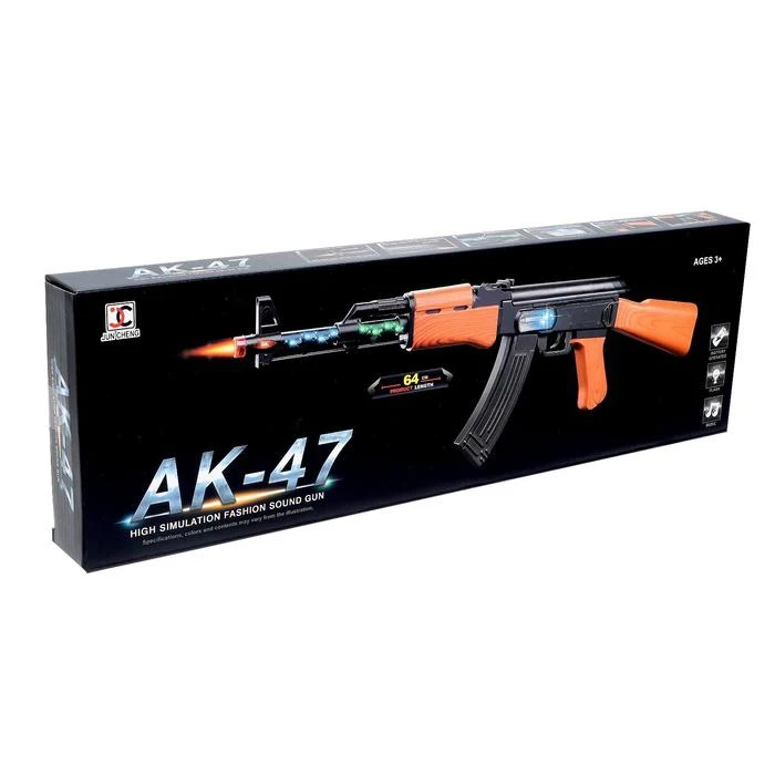 Автомат АК-47 свет звук работает от батареек | Игрушки и хобби