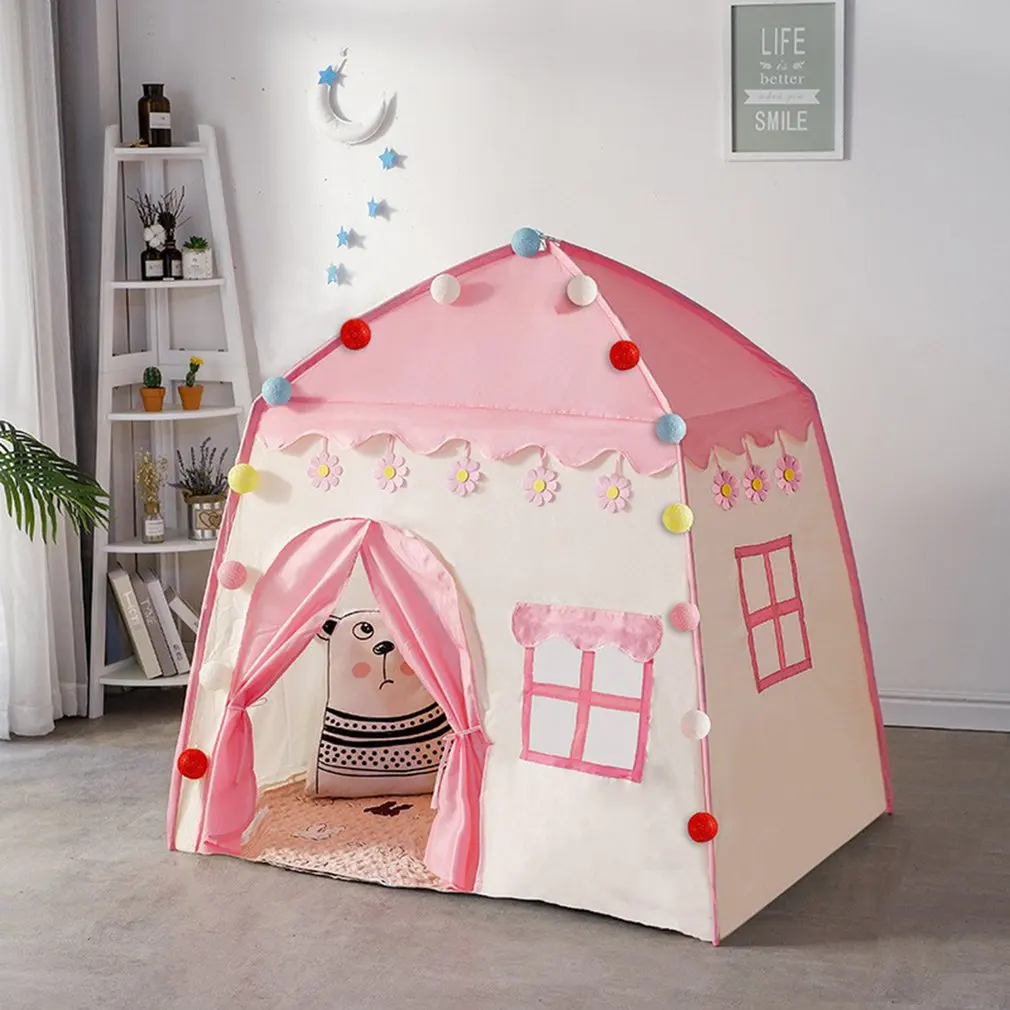 Kid Tent House Portable Play Foldable Princess Castle Kids Gifts Outdoor Toy Tents Birthday Christmas Gift | Дом и сад