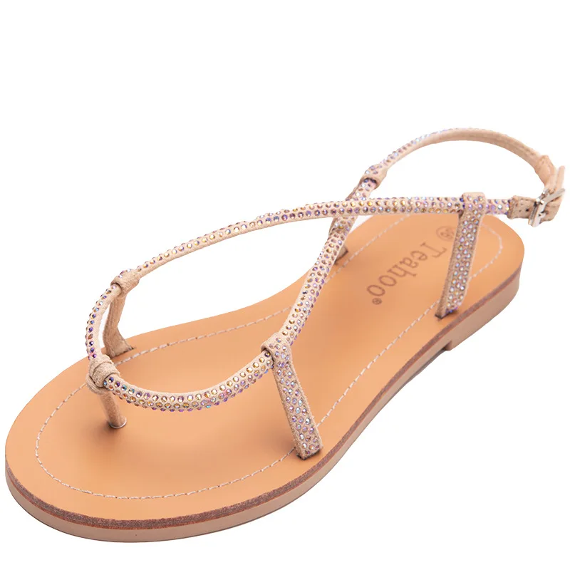 

Clear Heels Flat Sandal Shoe 2021 Women's Suit Female Beige Flip Flops Platform Without New Girls Rhinestone Black Summer Gladia