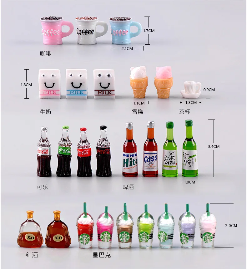 

26PCS dollhouse decoration Miniature Drinks Bottle