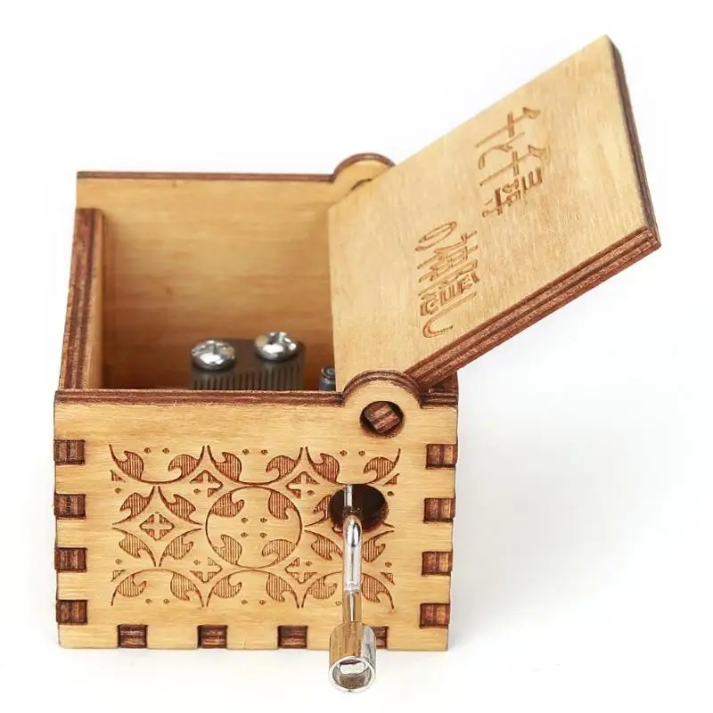 Ретро резная деревянная ручная королева музыкальная шкатулка Zelda для