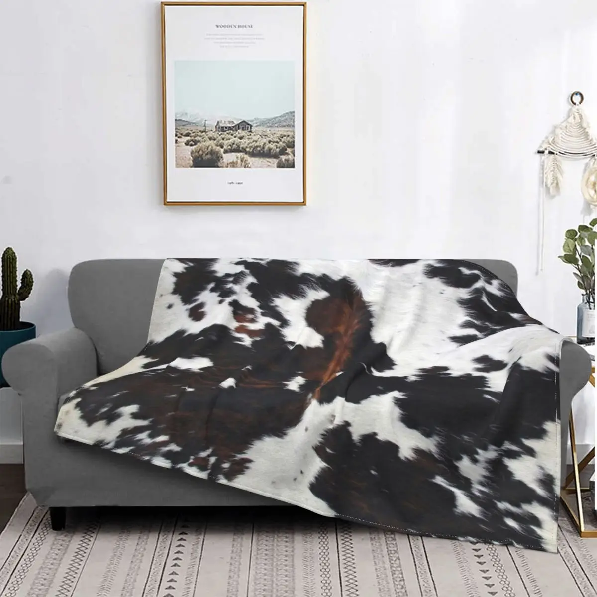 

Manta de cuero de vaca, colcha para cama, alfombra a cuadros de muselina, manta de Picnic, colcha, 220x240