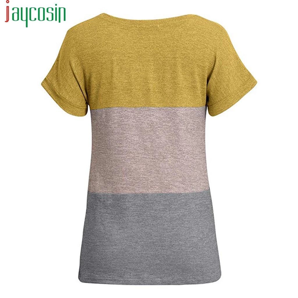 Летняя женская футболка с коротким рукавом свободные полосатые повседневные