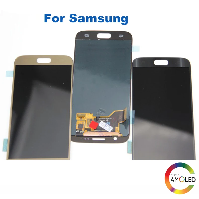 Супер AMOLED экран для SAMSUNG Galaxy S7 ЖК дисплей G930 G930F G930A сенсорный дигитайзер сборка