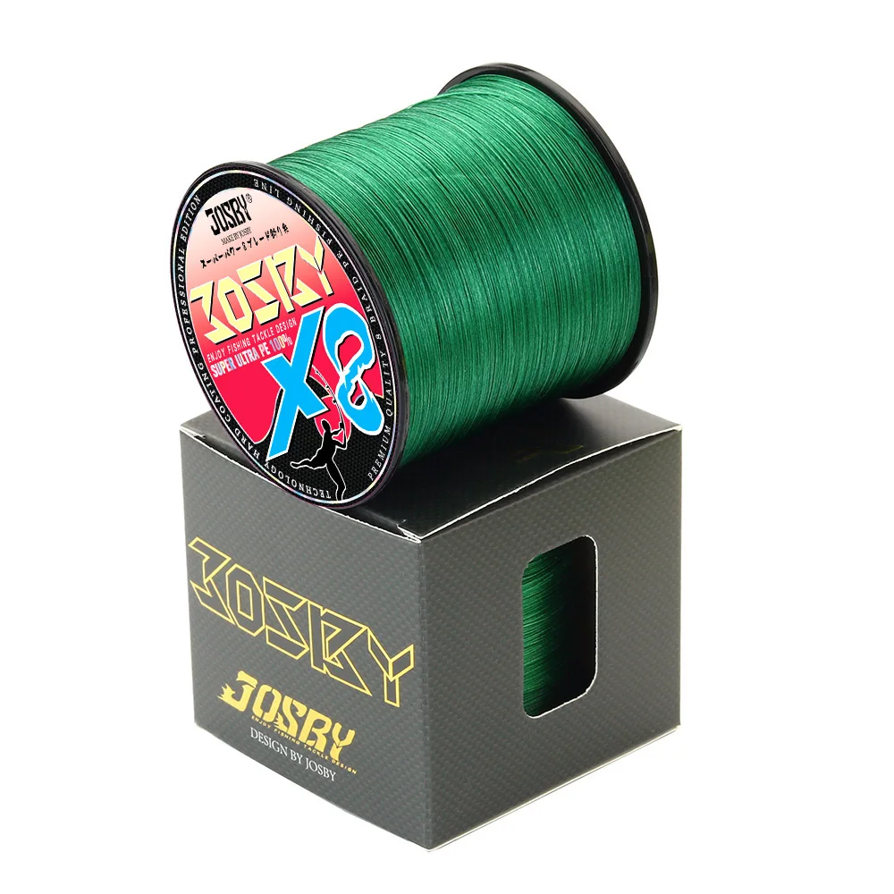 JOSBY 4 Strands 8 Strands 9 Strands Braided Fishing Line 1000M 500M 300M PE Line Multicolor Multifilament carp sea fishing wire