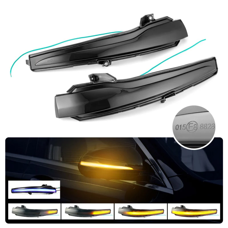 Комплект из 2 предметов двойной Цвет динамический поворотник крыло Зеркало