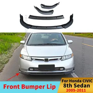 front bumper lip lower chin spoiler deflector protector exterior part for honda civic 8th 2005 2006 2007 2008 2009 2010 2011 free global shipping