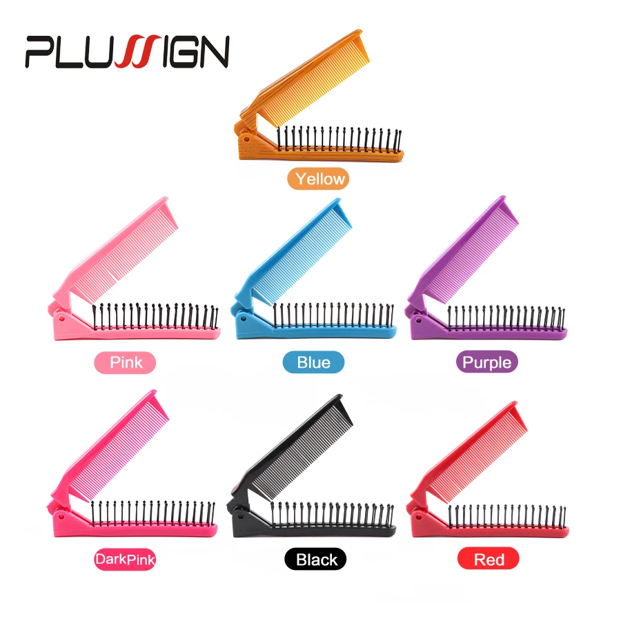 Складная расческа для волос 6 цветов|Круглые щетки| |