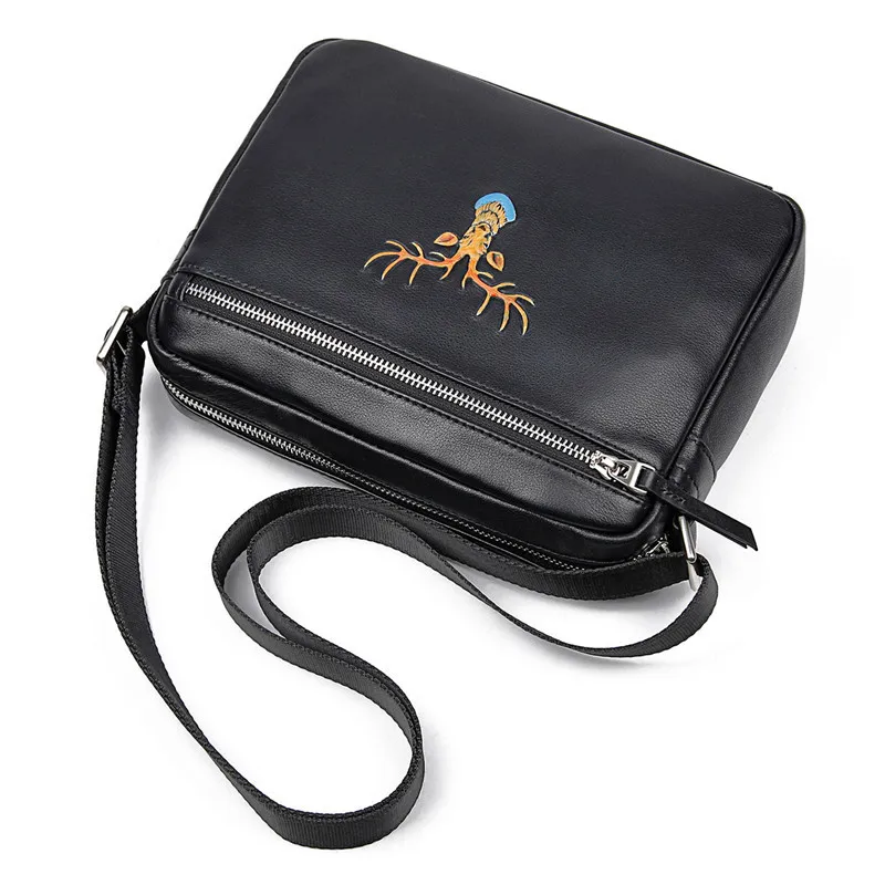 Men's Genuine Leather Bag Office Bags For Men Leather 7.9 Inch Ipad Bag Briefcase Shoulder Handbag Luxury Handbag Office Bags