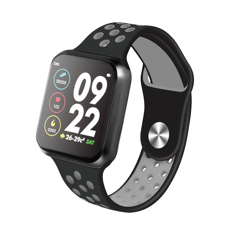 F9 женские водонепроницаемые Смарт-часы P68 Plus Bluetooth умные часы для Apple IPhone Xiaomi монитор сердечного ритма фитнес-трекер - Цвет: black gray